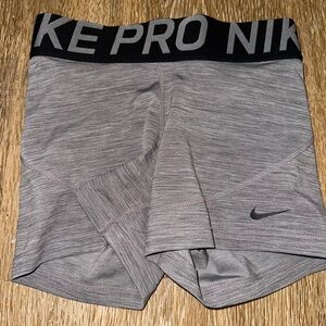 Nike Pro Heather Gray Training Shorts